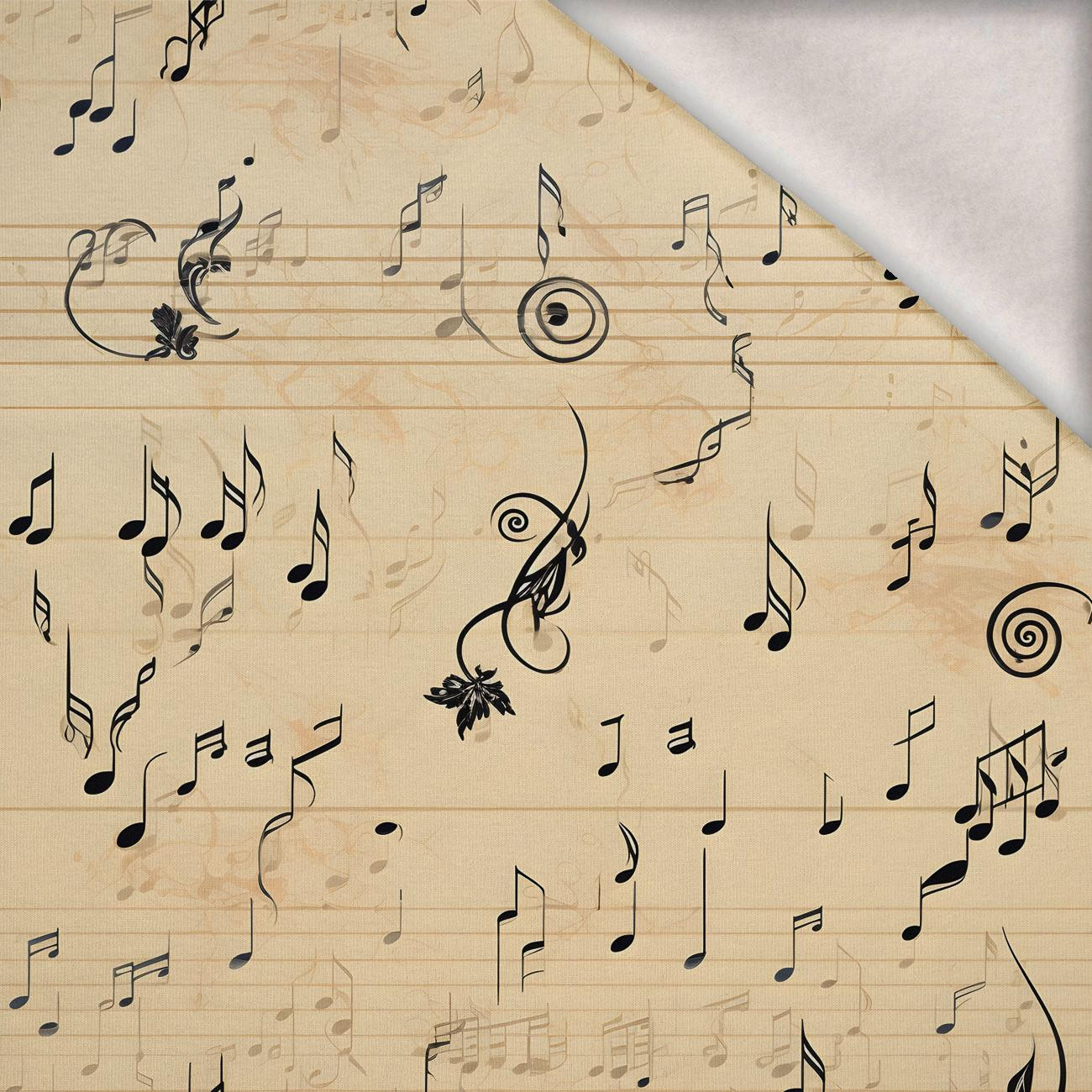 MUSIC NOTES M. 2 - Wintersweat angeraut mit Elastan ITY