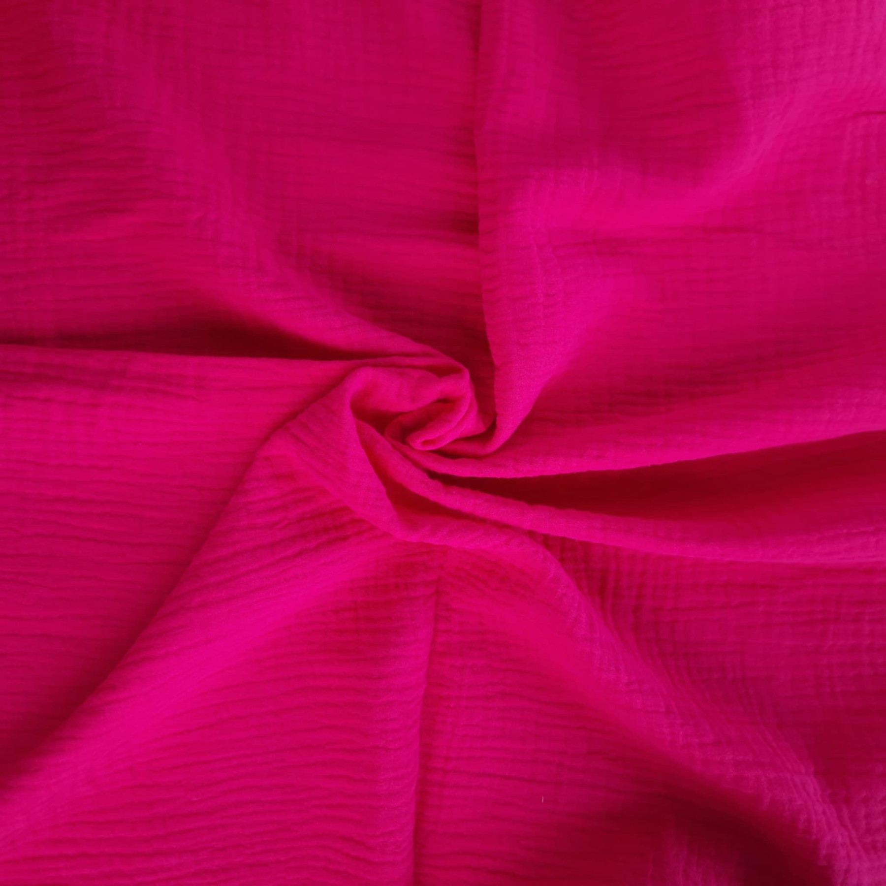 Baumwoll Musselin Double Gauze - FUCHSIE 