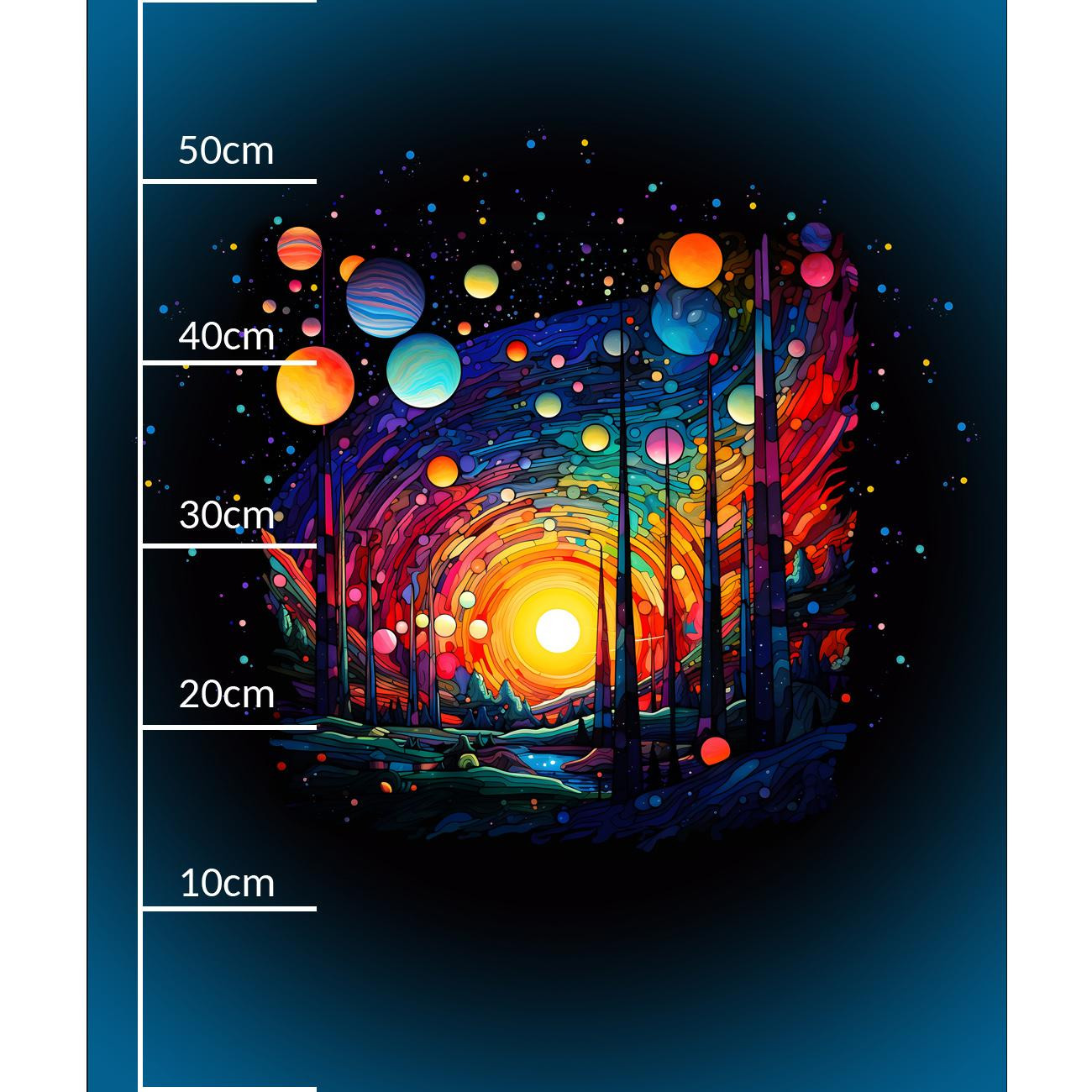 NEON GALAXY WZ.9 - panel (60cm x 50cm) Wintersweat angeraut mit Elastan ITY
