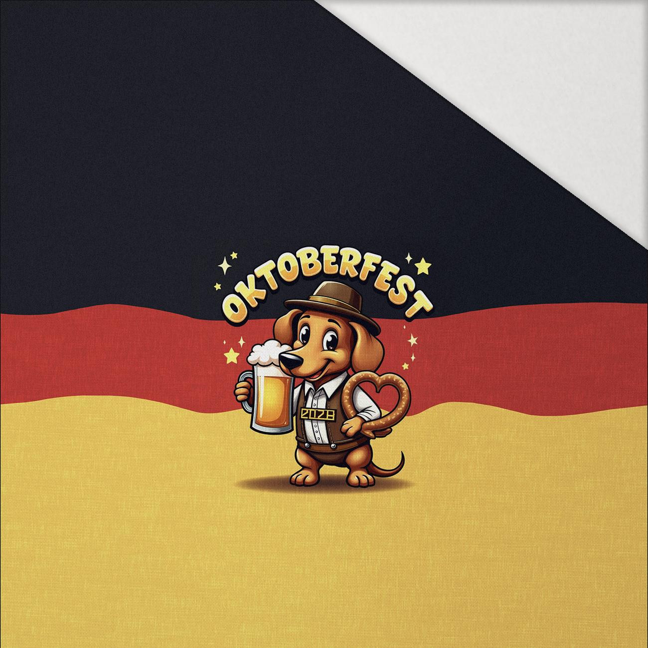 OKTOBERFEST - panel (75cm x 80cm)  Hydrophober angerauter Wintersweat