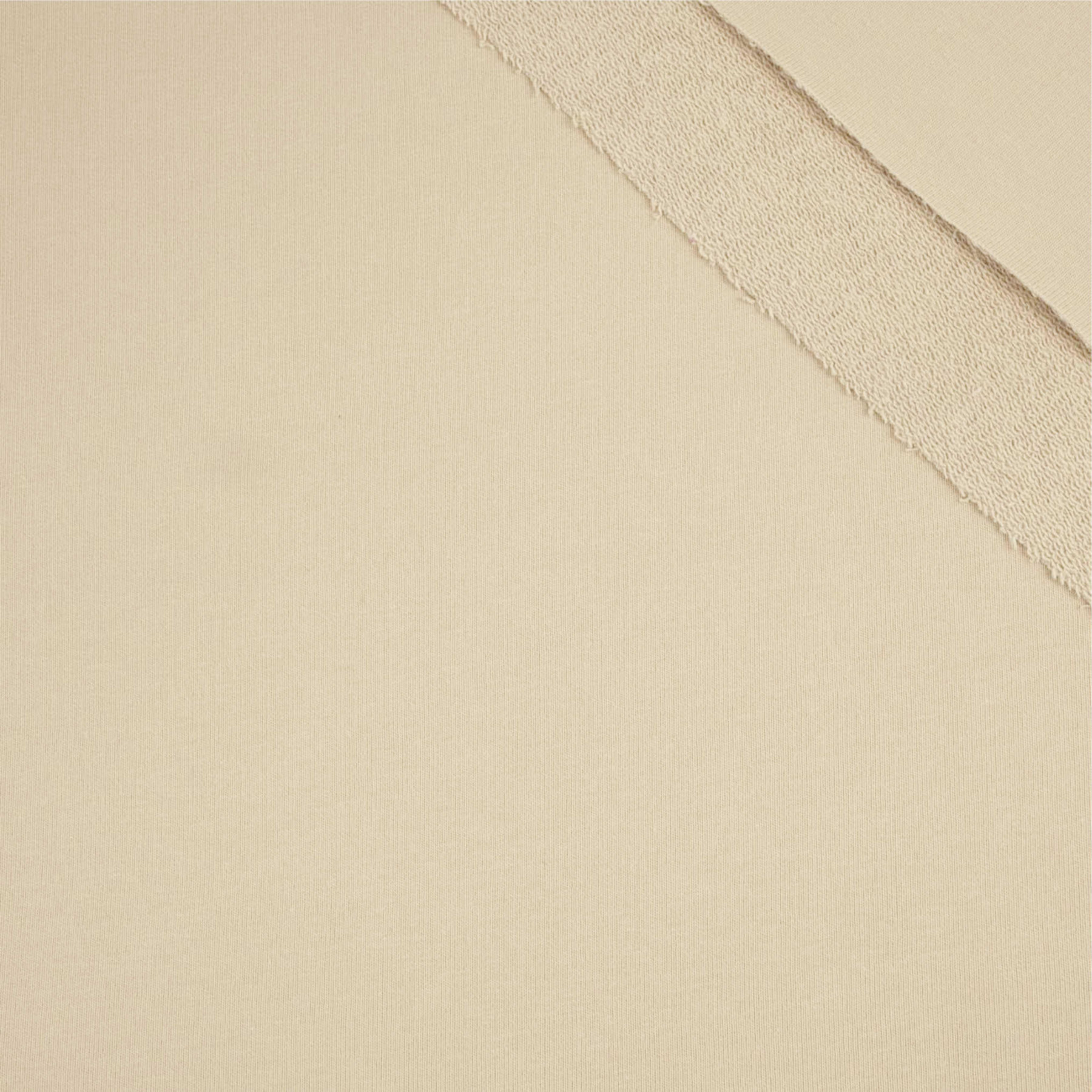 D-207 STROH BEIGE - Dicker Sommersweat 290g