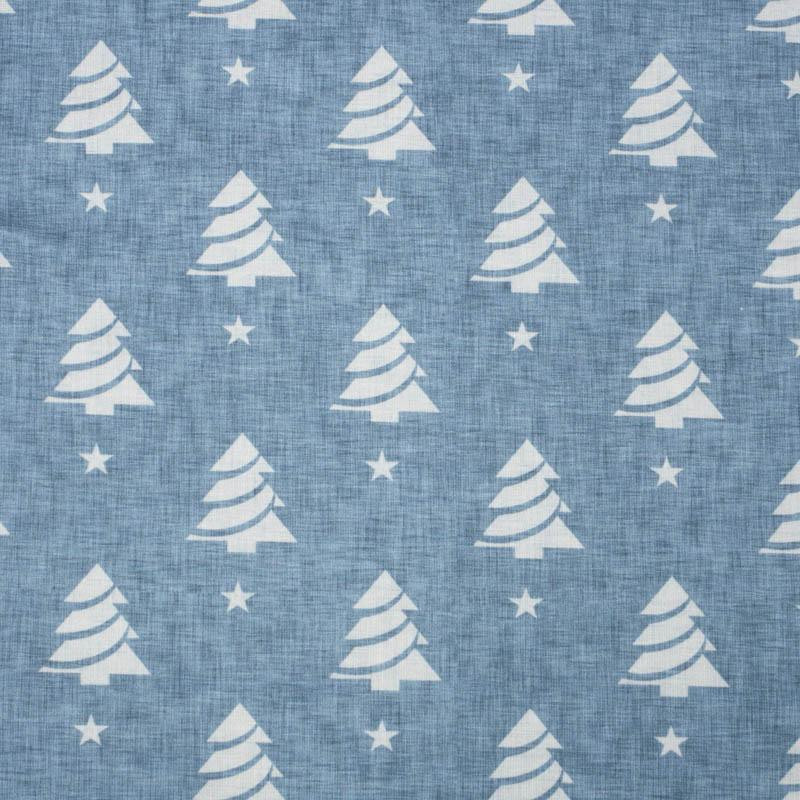 WEIHNACHTSBÄUME MIT STERNEN / ACID WASH - blau -  Sommersweat