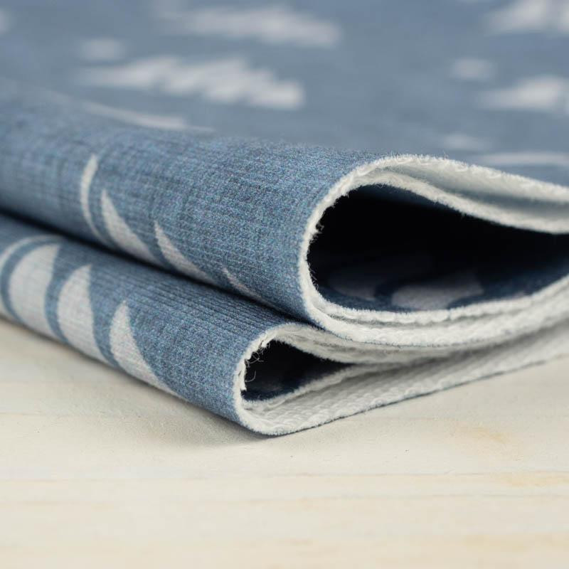 WEIHNACHTSBÄUME MIT STERNEN / ACID WASH - blau -  Sommersweat