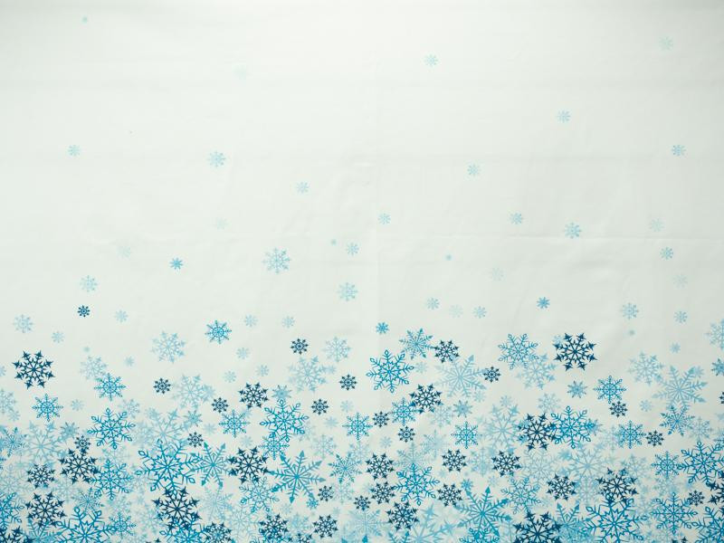 SNOWFLAKES / blue - Paneel Sommersweat 