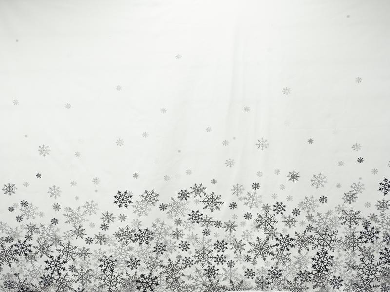 SCHNEEFLOCKEN / grau - Paneel Sommersweat 