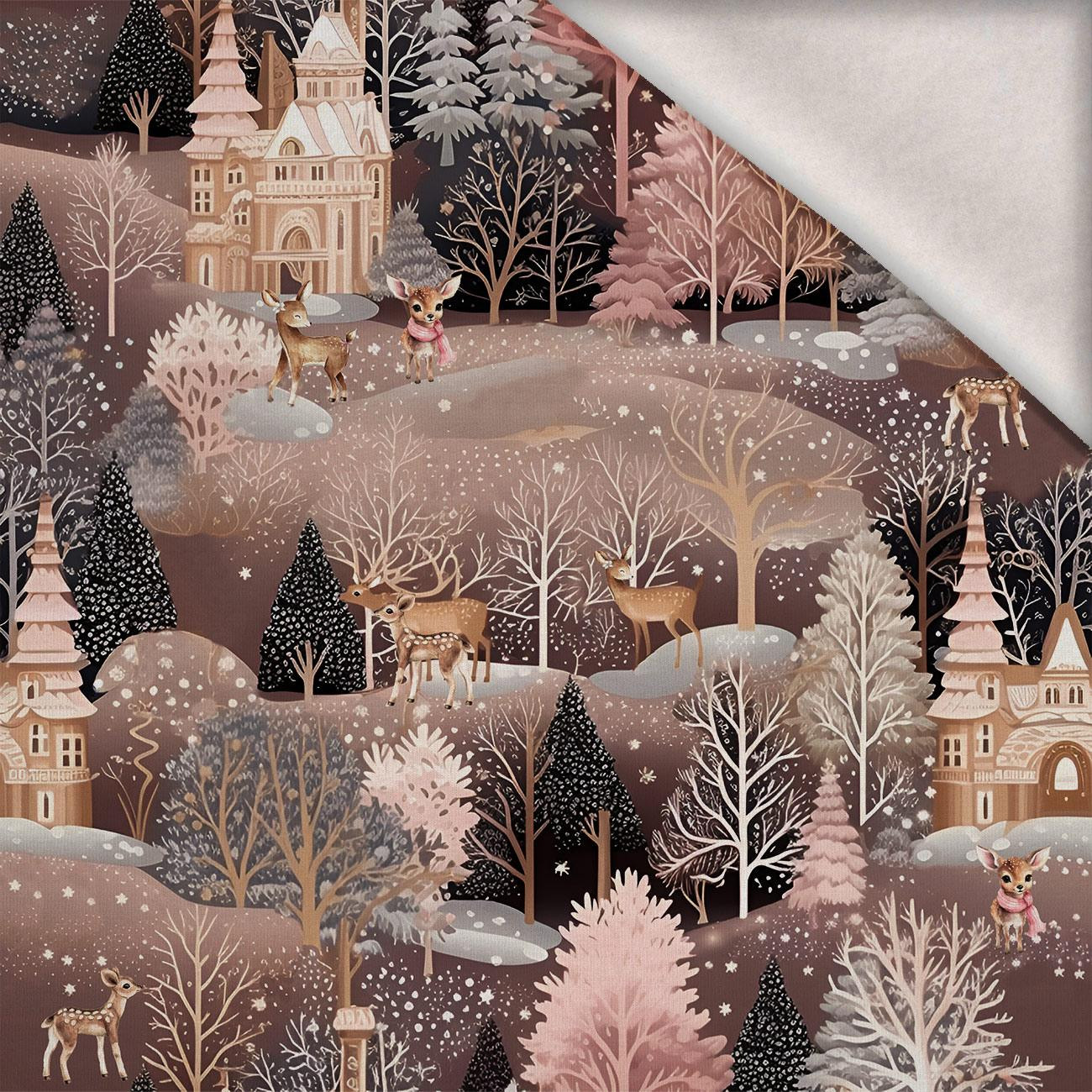 Pink Vintage Christmas wz. 3 - Wintersweat angeraut mit Elastan ITY