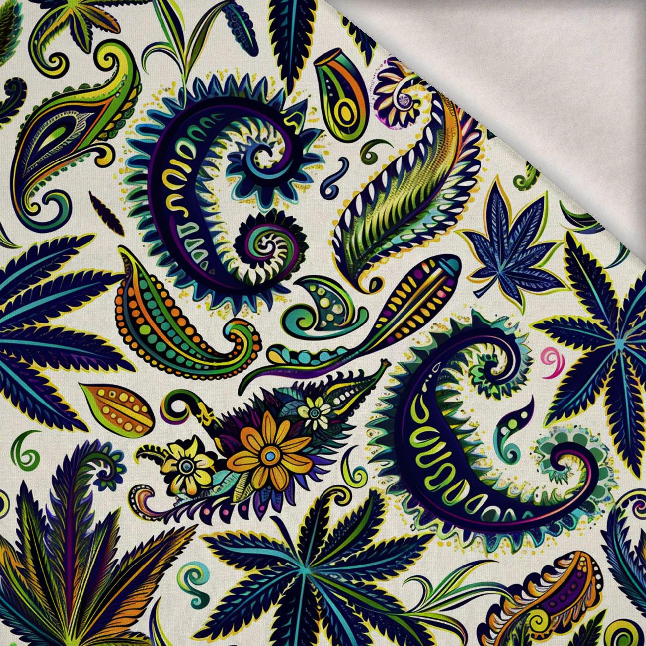 Hemp leaves WZ. 4 - Wintersweat angeraut mit Elastan ITY