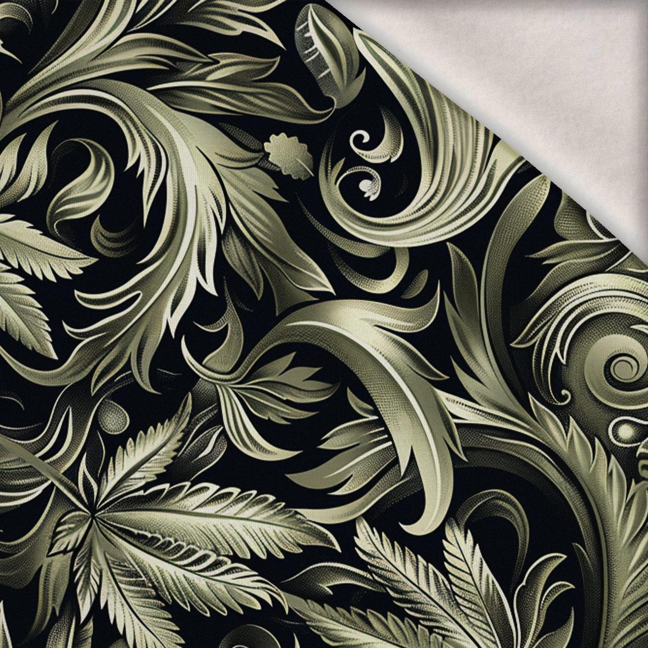 Hemp leaves WZ. 2 - Wintersweat angeraut mit Elastan ITY