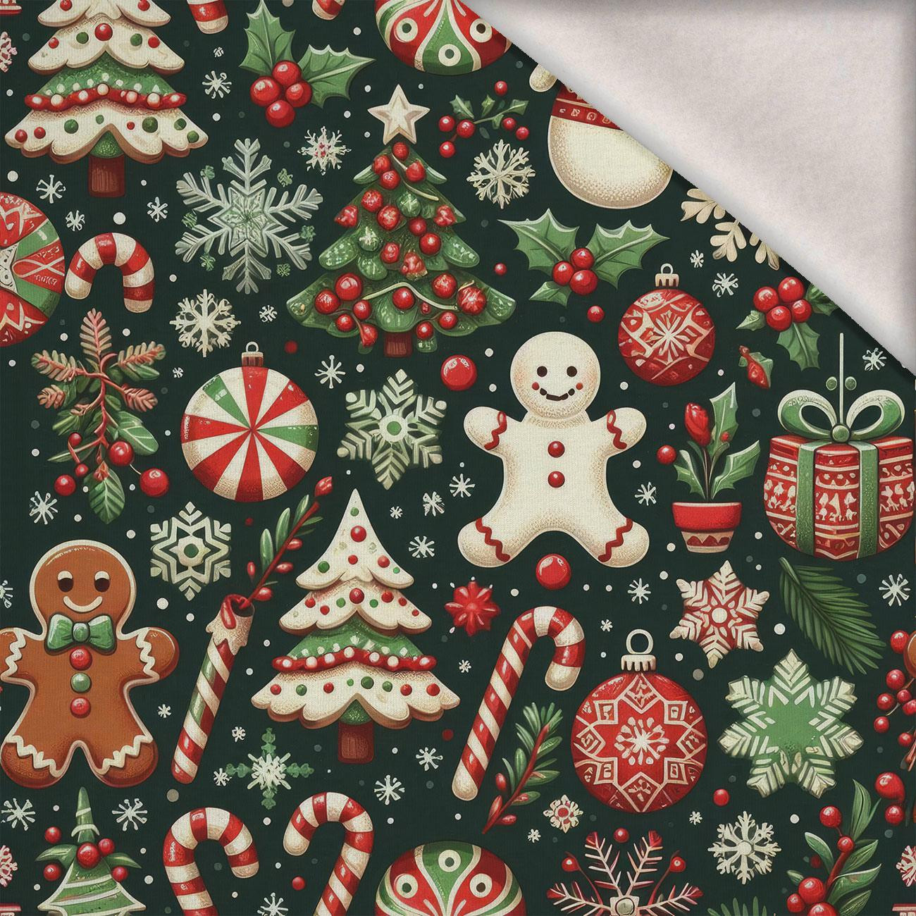 HAPPY CHRISTMAS WZ. 11 - Wintersweat angeraut mit Elastan ITY