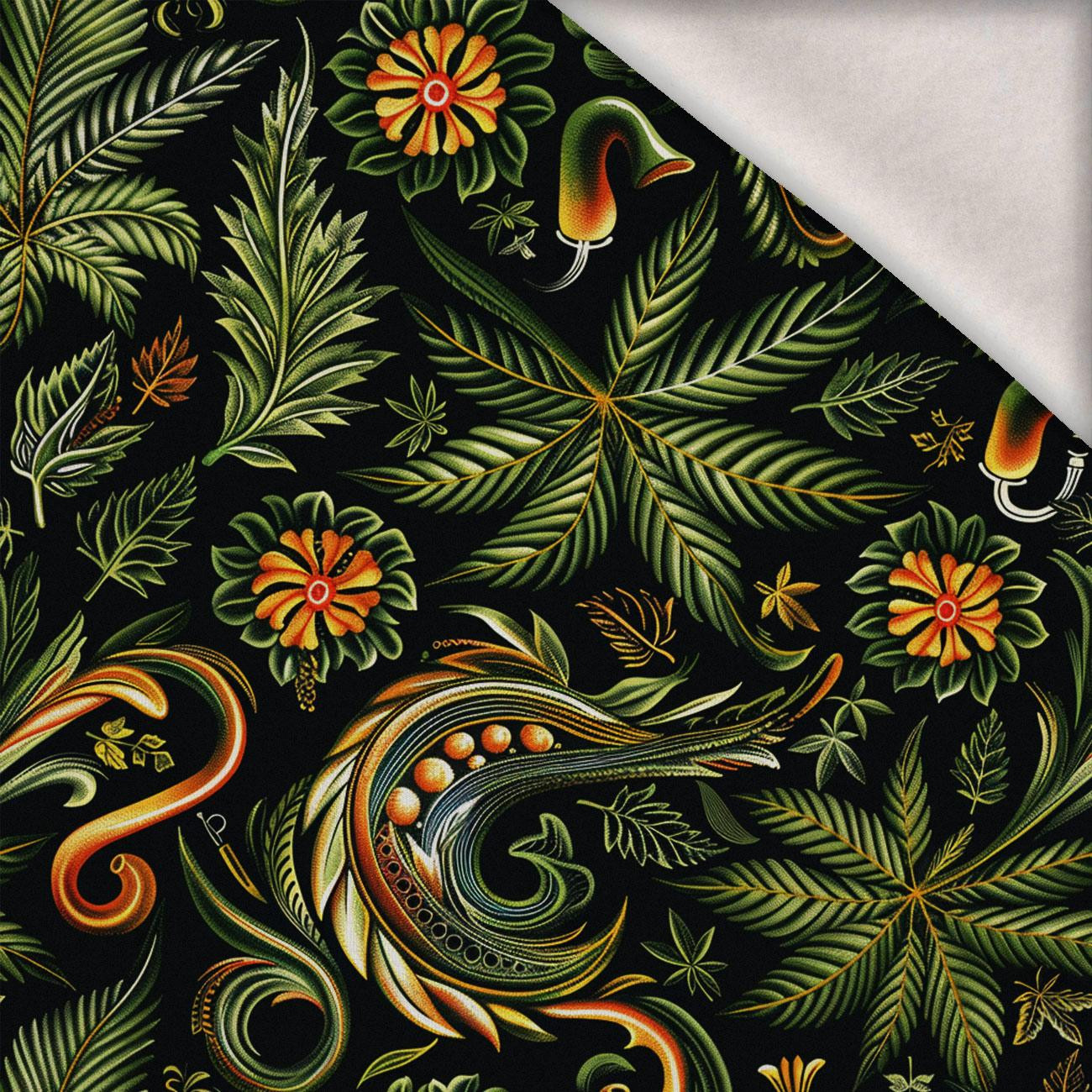 Hemp leaves WZ. 3 - Wintersweat angeraut mit Elastan ITY