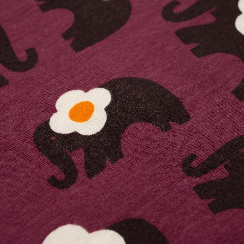 ELEFANTEN / JAHRMARKTSWELT / aubergine - Single Jersey TE210