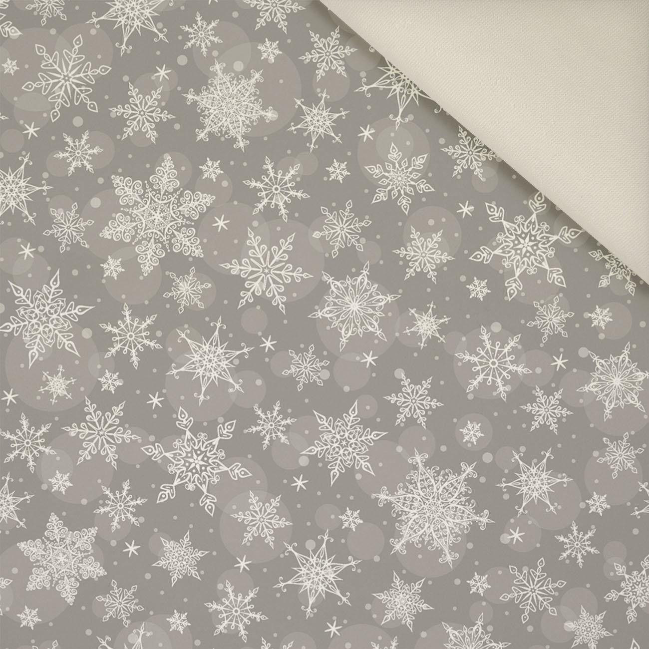 SCHNEEFLOCKEN MST. 2 / ACID WASH Grau- Polster- Velours