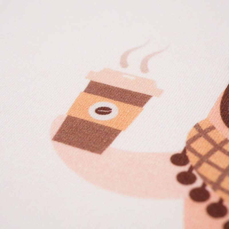 EULE MIT KAFFEE / beige - Paneel Sommersweat 