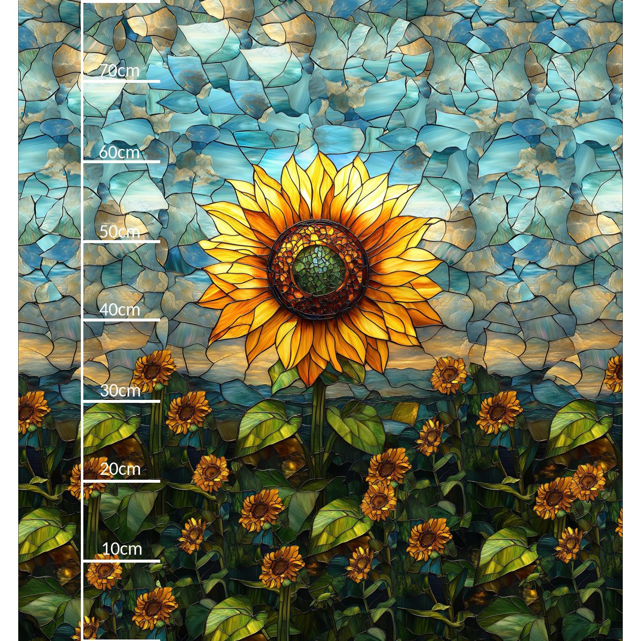 STAINED GLASS WZ.10 - Paneel (75cm x 80cm) leichte Maschenware angeraut
