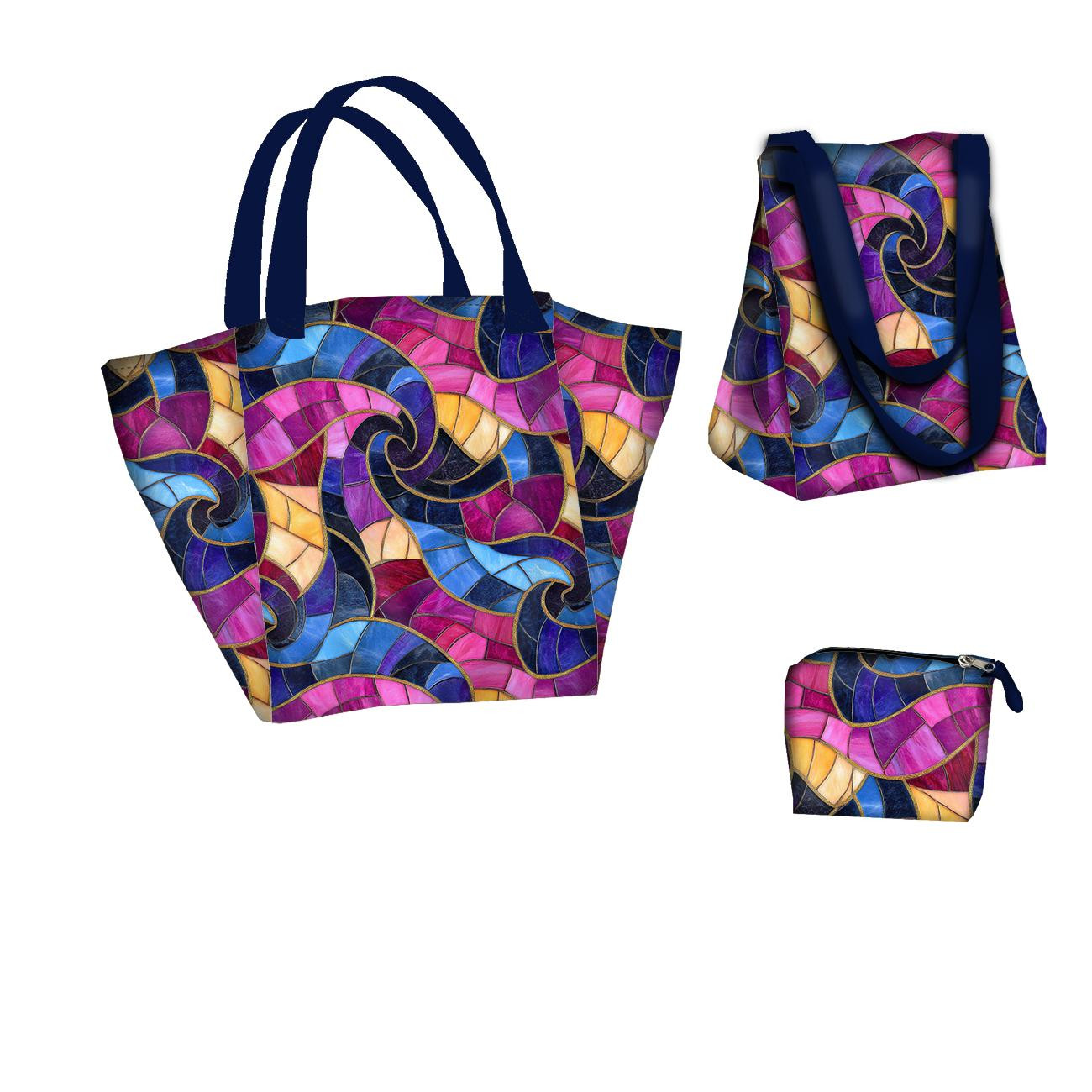 XL Tasche mit Utensilientasche 2 in 1 - STAINED GLASS WZ.24 - Nähset