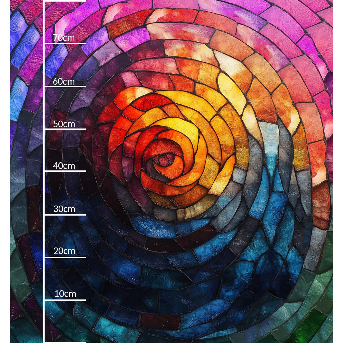 STAINED GLASS WZ.3 - Paneel (75cm x 80cm) leichte Maschenware angeraut