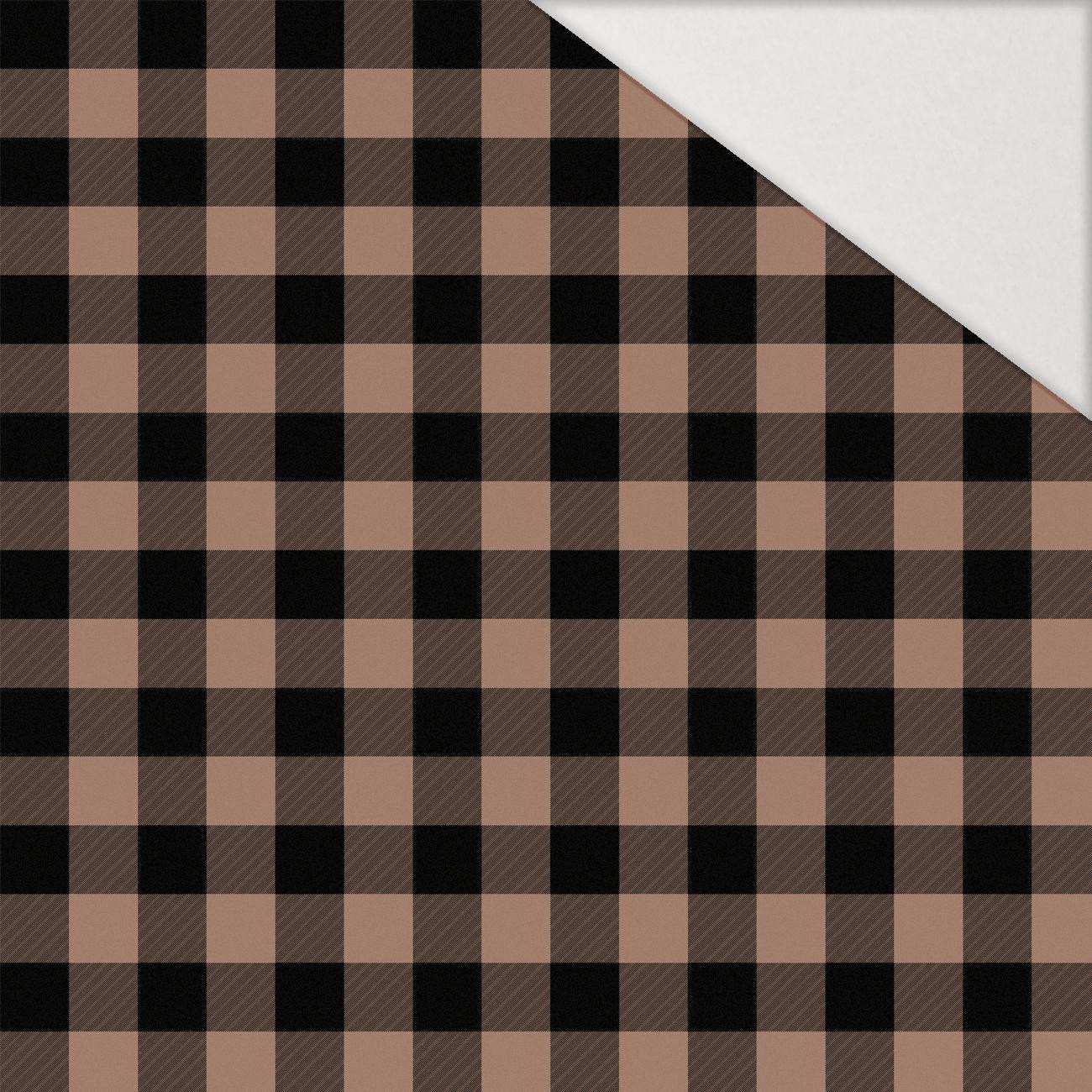 KARO VICHY/ Mocha Mousse - Hydrophober angerauter Wintersweat