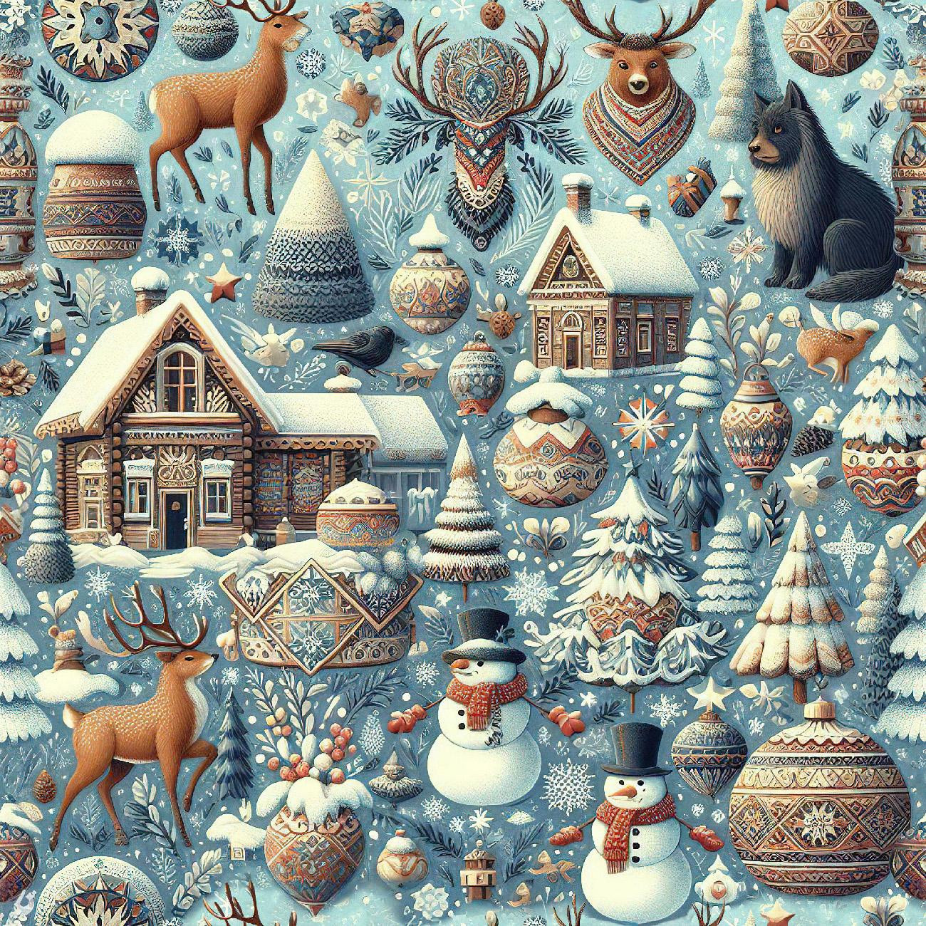 Vintage Christmas wz.21 - Baumwoll Webware