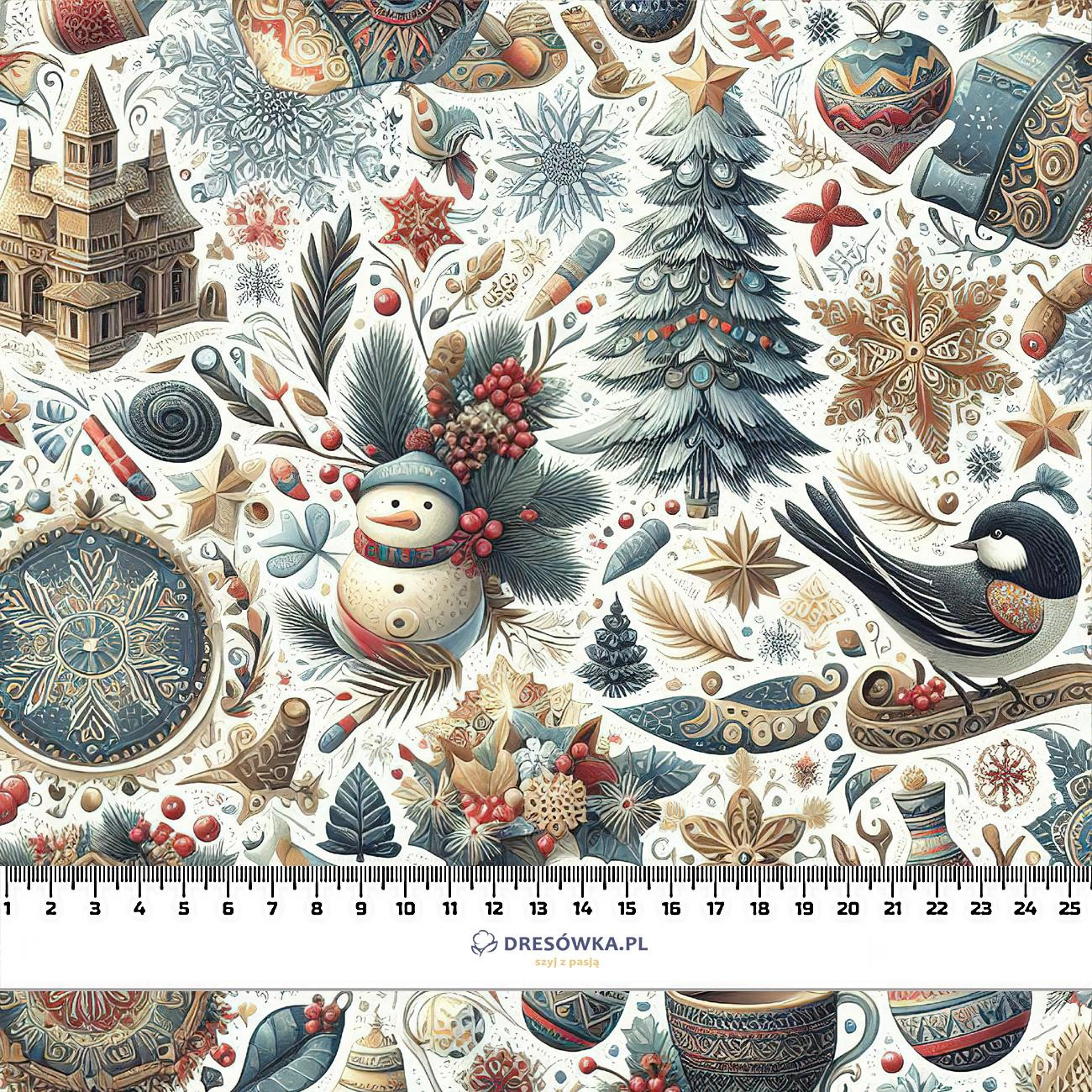 Vintage Christmas wz.22 - Wintersweat angeraut mit Elastan ITY