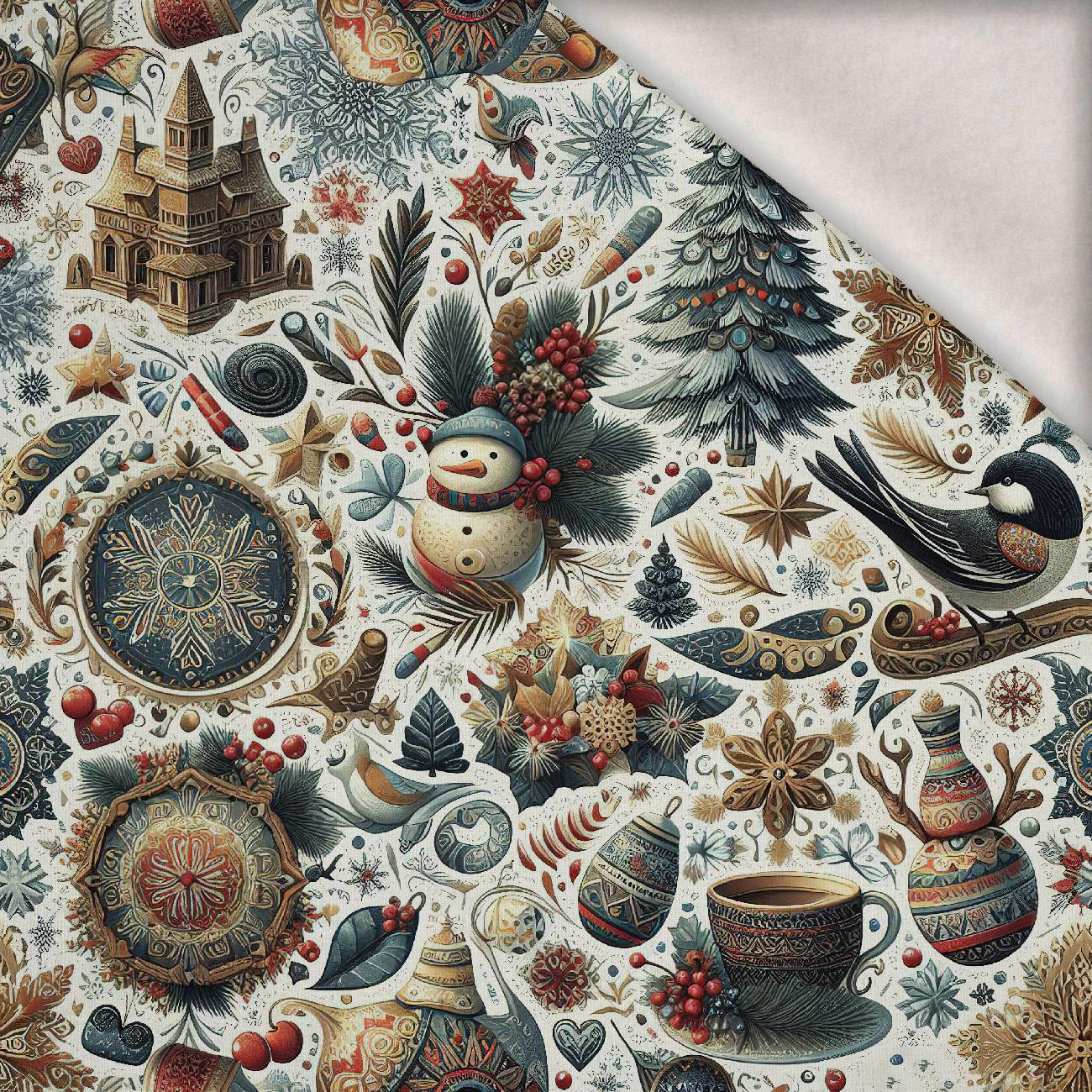 Vintage Christmas wz.22 - Wintersweat angeraut mit Elastan ITY