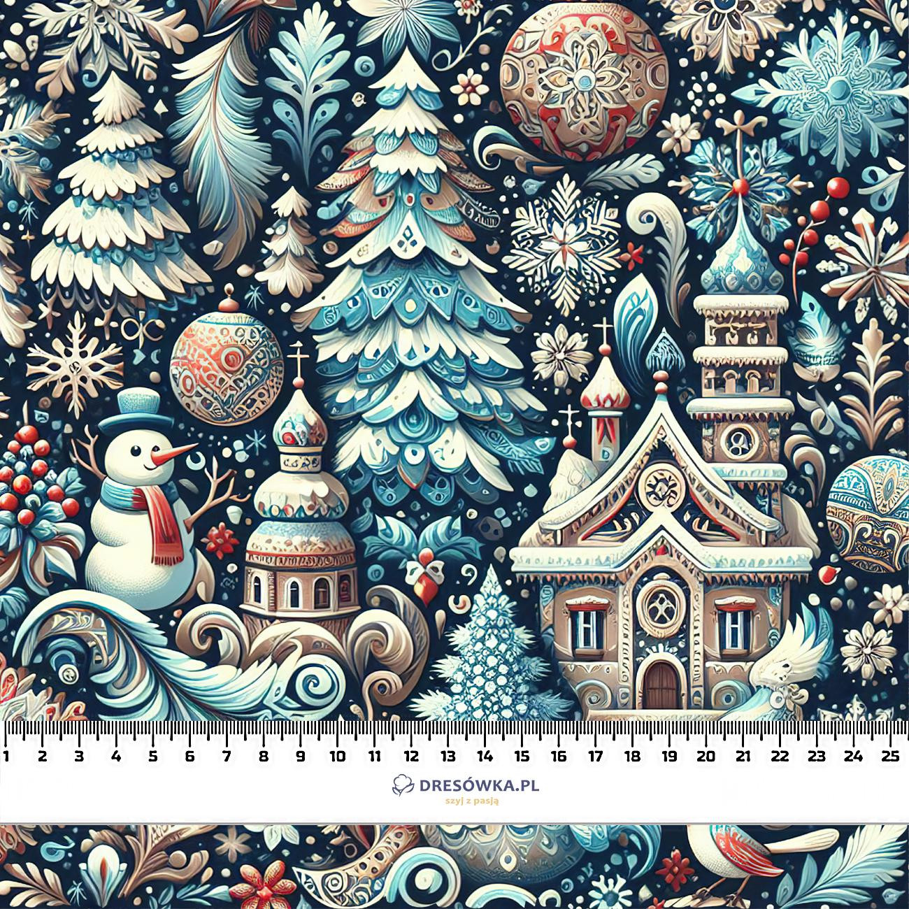 Vintage Christmas wz.29 - Wintersweat angeraut mit Elastan ITY