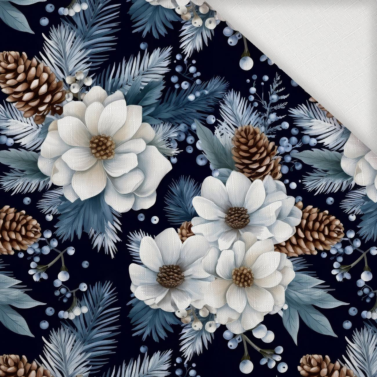 WINTER FLOWERS WZ.6 - Webware für Tischdecken