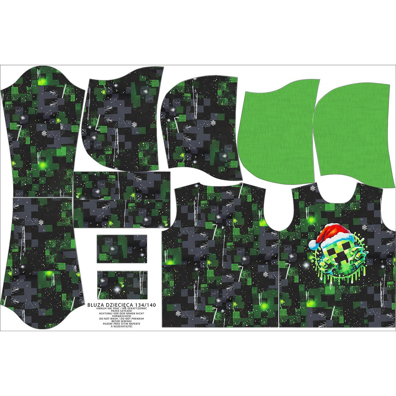 KINDER HOODIE (ALEX) - WINTER PIXEL M.2 - Nähset