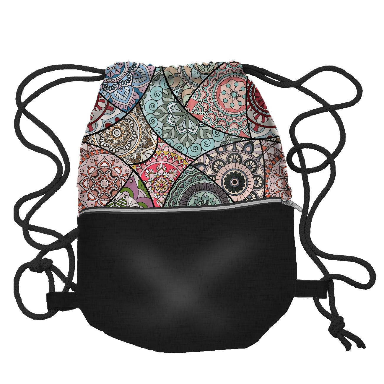 TURNBEUTEL MIT TASCHE - GLASMALEREI / aqua - Nähset