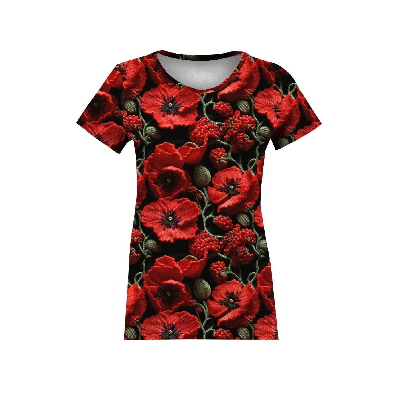 FLOWERS 3D M. 7- Single Jersey mit Elastan ITY