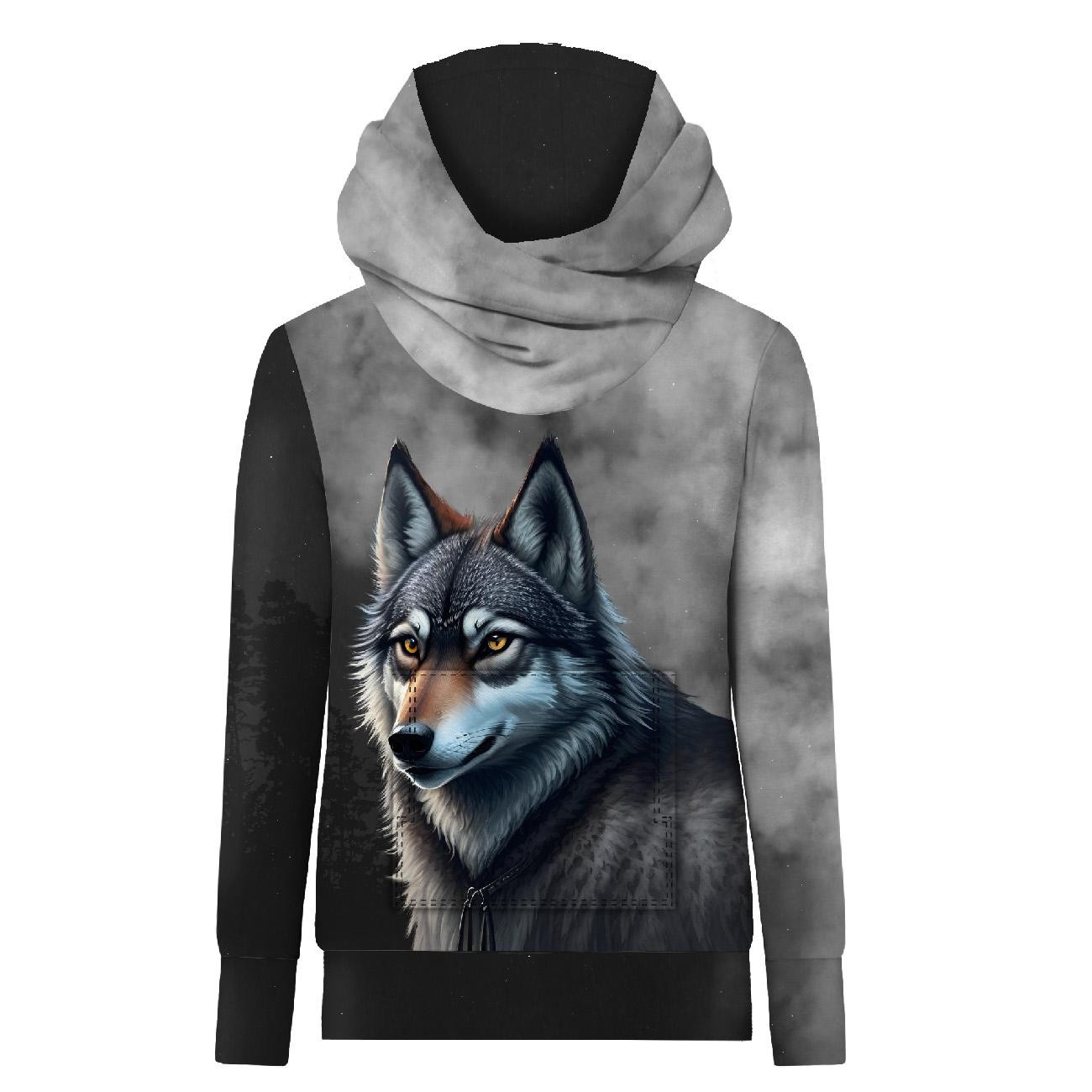 HYDROPHOBER HOODIE UNISEX - MOON WOLF - Nähset