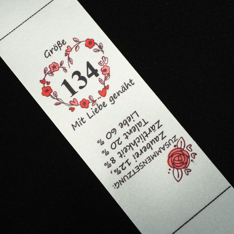 Mädchen Textillabel DE - Größe 134 - 4 Stck Set