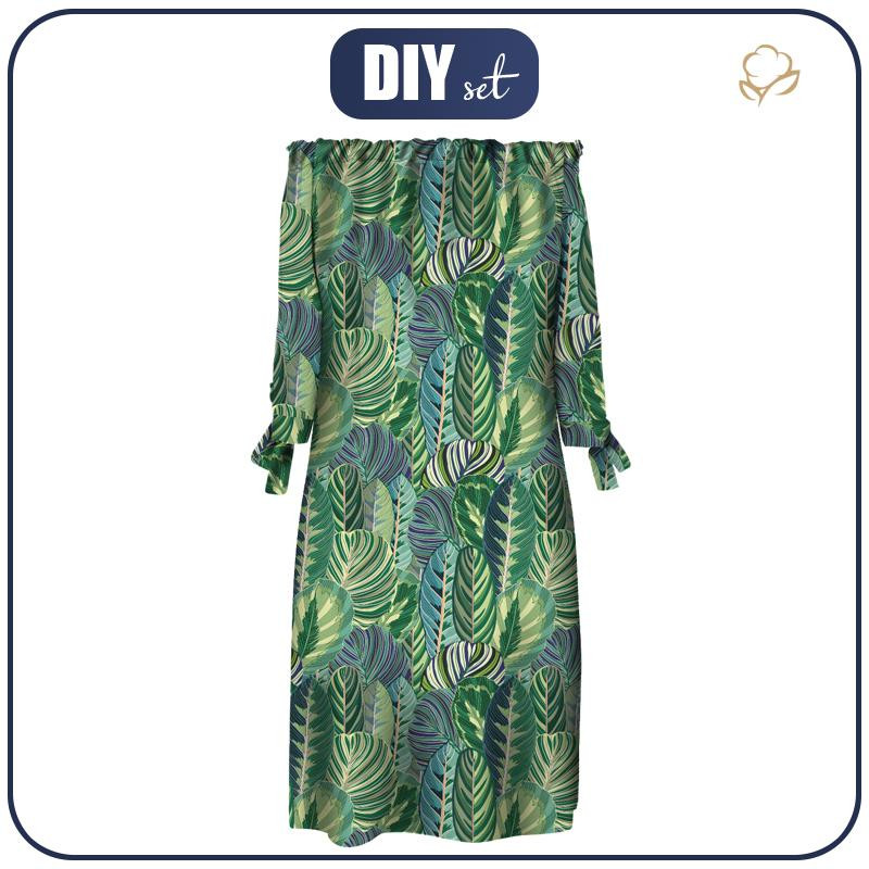 KLEID "CARMEN" - GRÜNER DSCHUNGEL Ms. 1 - Nähset 