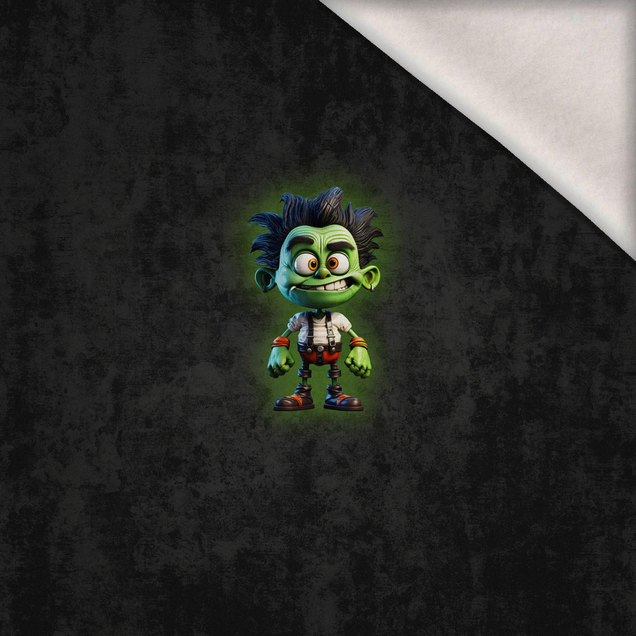 FRANKENSTEIN cute halloween wz.7-panel (60cm x 50cm) Wintersweat angeraut mit Elastan ITY FRANKENSTEIN cute halloween wz.7-panel (60cm x 50cm) Wintersweat angeraut mit Elastan ITY