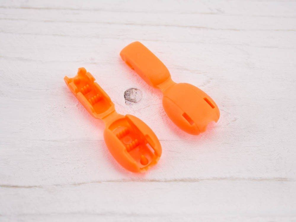 Kunststoff Endstück 18,5 mm zum eindrücken - neon orange