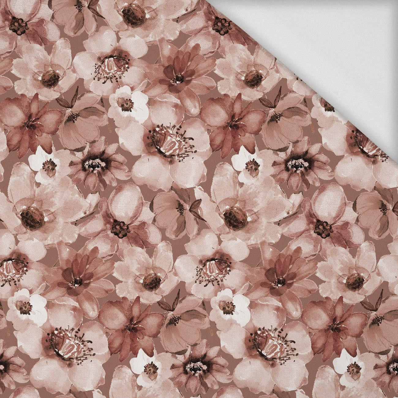 FLOWERS wz.1 / Mocha Mousse  - Viskose Jersey