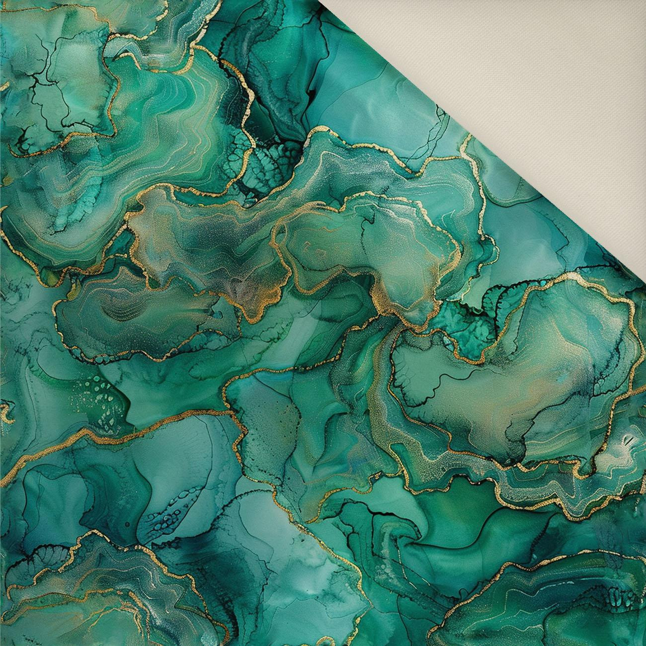 alcohol ink wz.7 TEAL- Polster- Velours