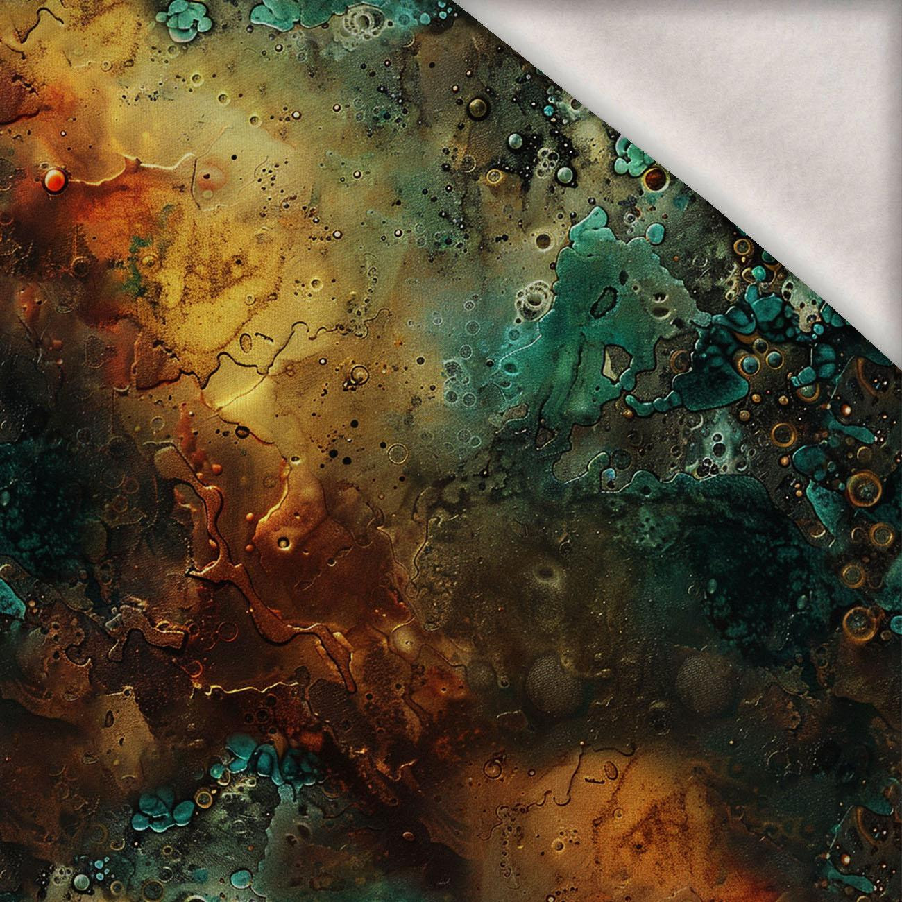 alcohol ink wz.8 - Wintersweat angeraut mit Elastan ITY