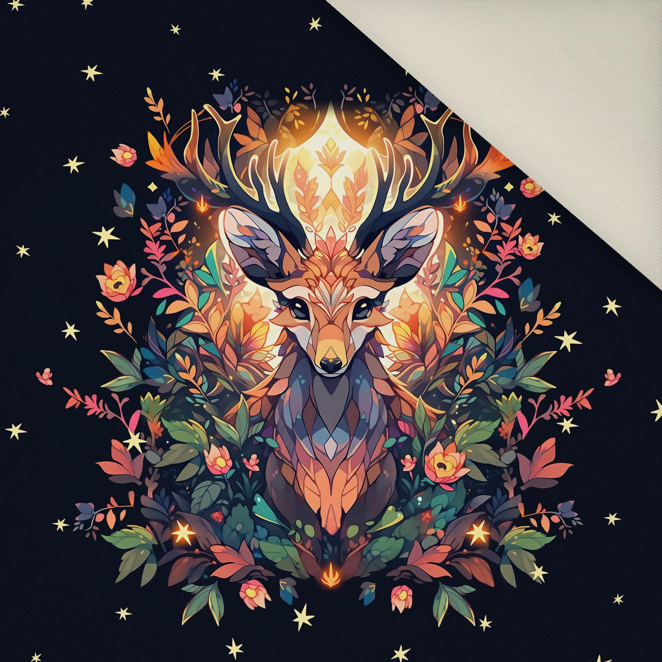 ANIMALS MANDALA wz.2 - Panel (60cm x 50cm)  Polster- Velours