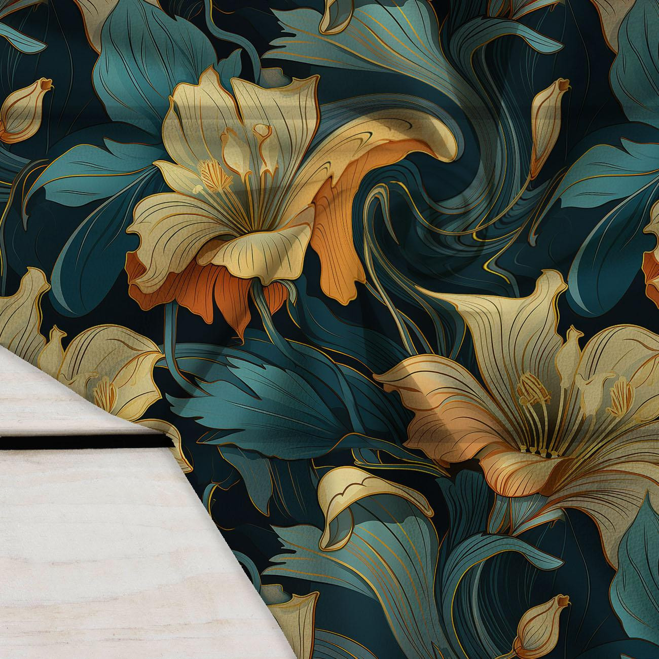 AUTUMN FLOWERS WZ.12 - Krepp