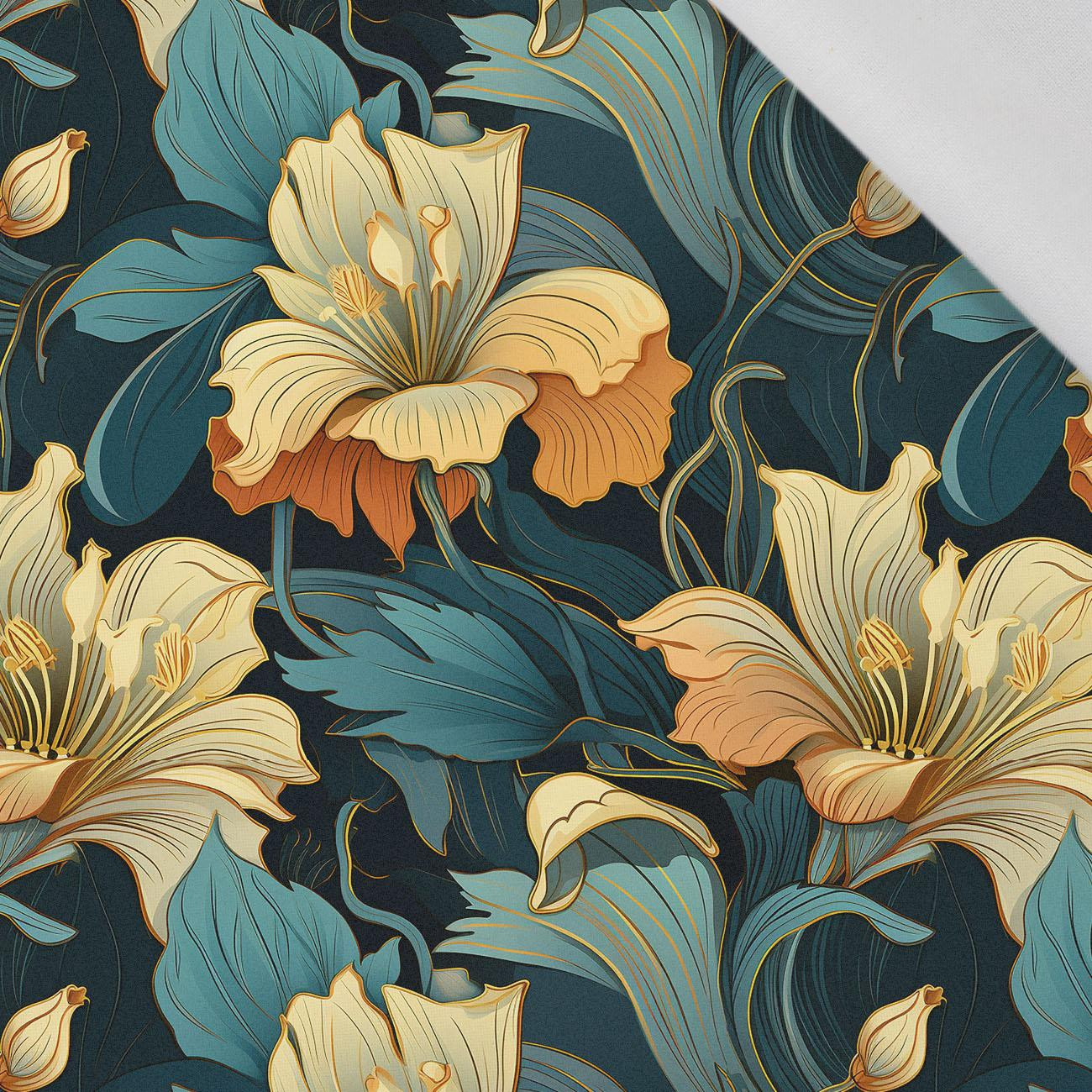 AUTUMN FLOWERS WZ.12 - schnelltrocknende Webware