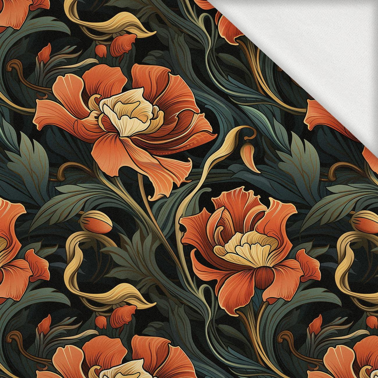 AUTUMN FLOWERS WZ.16 - leichte Maschenware angeraut