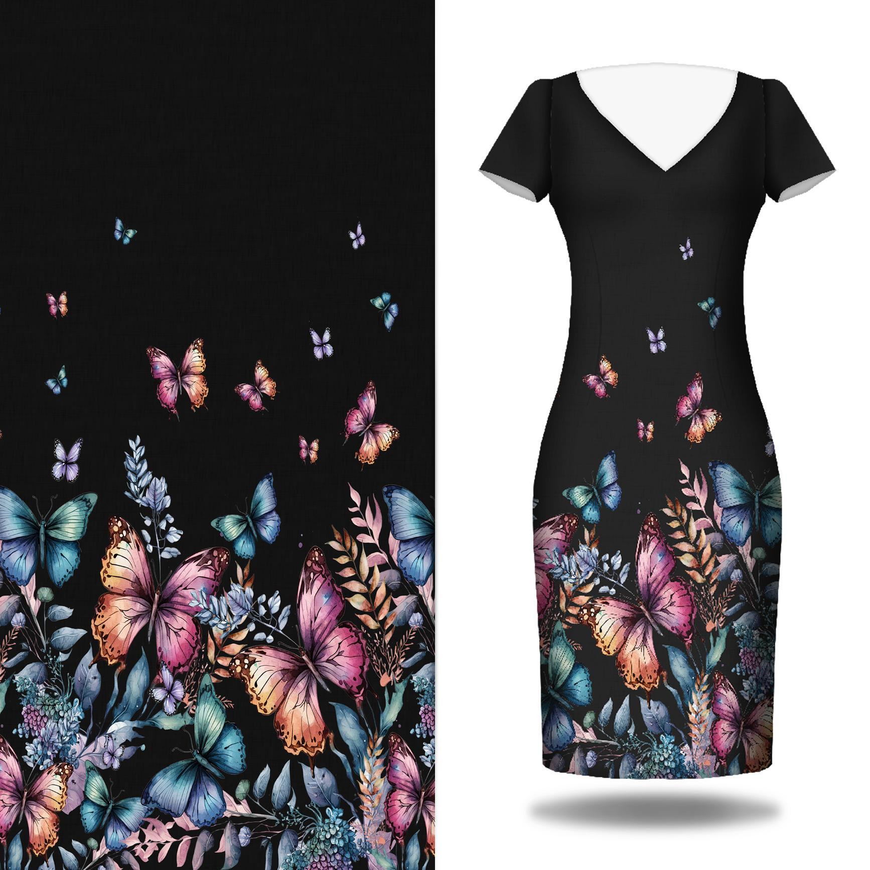 BEAUTIFUL BUTTERFLY WZ. 4 - Kleid-Panel