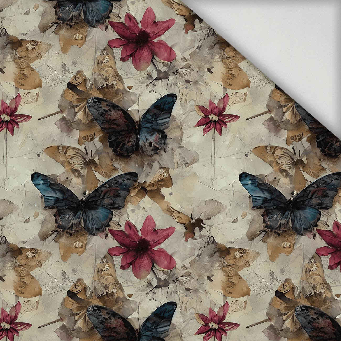 Butterfly & Flowers wz.14 - Lycra 300g