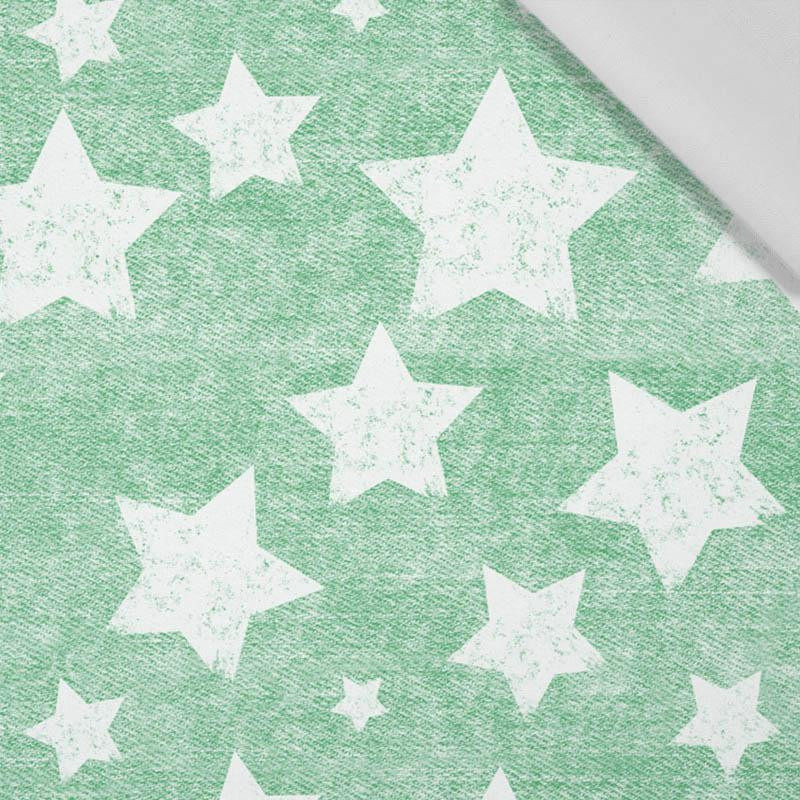 WEIß STERNE / vintage look jeans (grün) - Baumwoll Webware