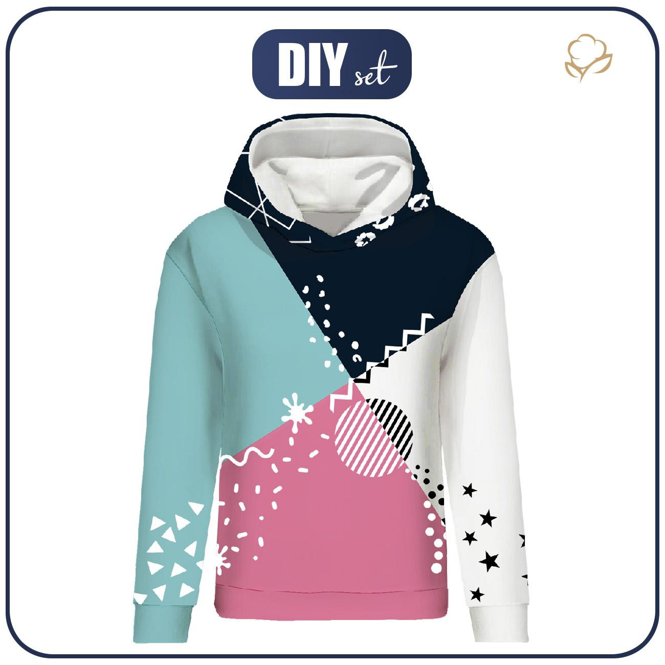 CLASSIC DAMEN HOODIE (POLA) - COLOR BLOCK M. 5 - Nähset