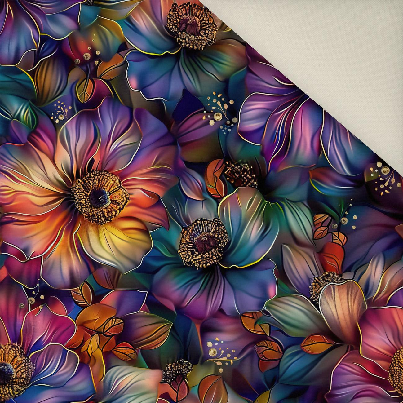 COLORFUL FLOWERS m. 1- Polster- Velours