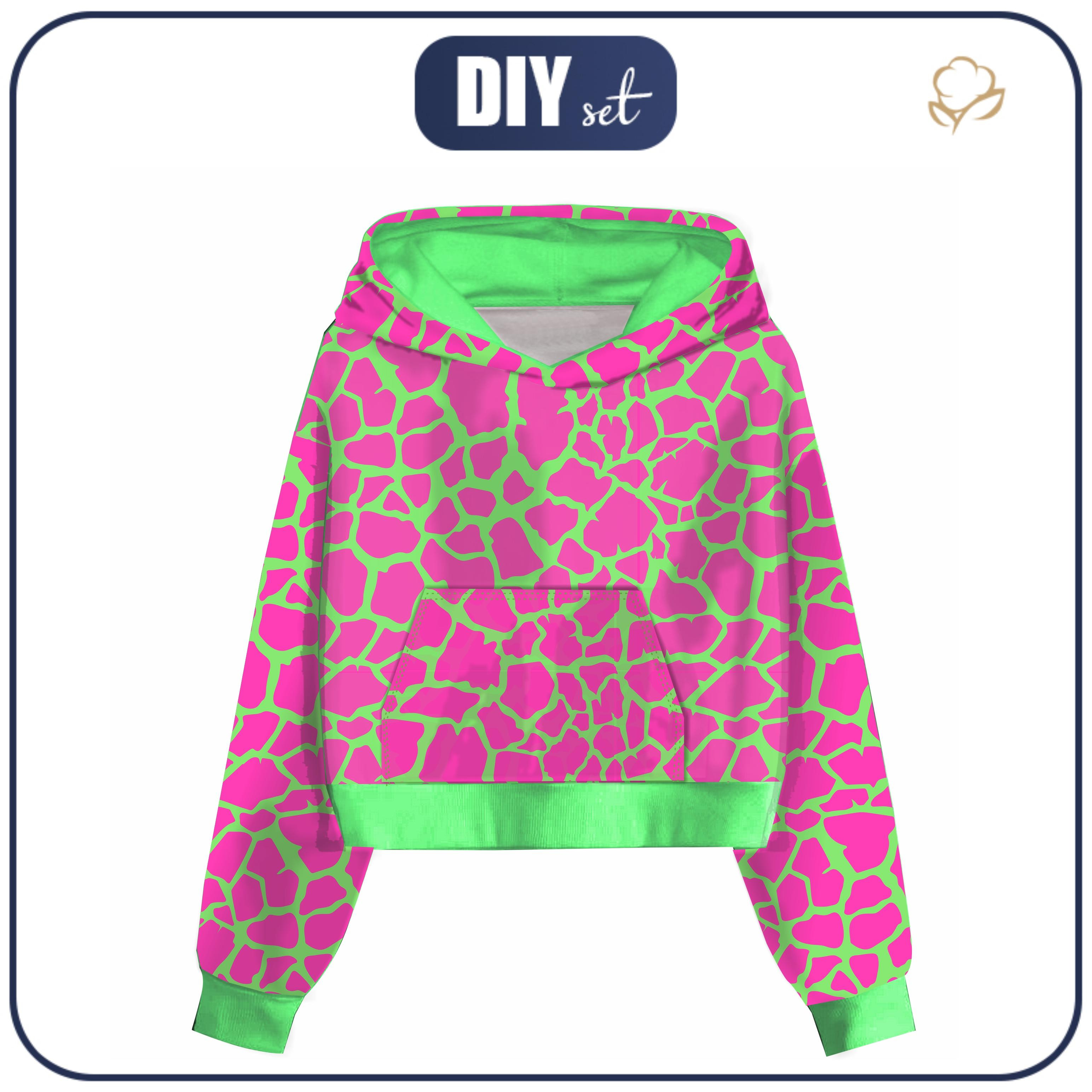 Cropped Hoodie (IDA) - NEON SPRENKEL M. 4 - Nähset