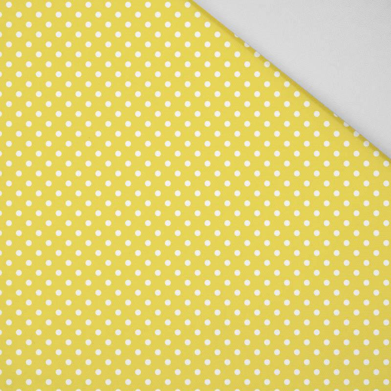 PUNKTE WEIß / gelb - HOME DECOR PREMIUM Webware