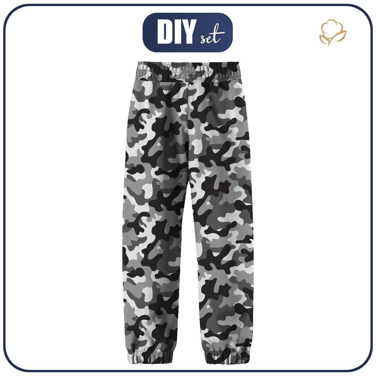 SOFTSHELL-HOSE (YETI) - CAMOUFLAGE GRAU (134/140)