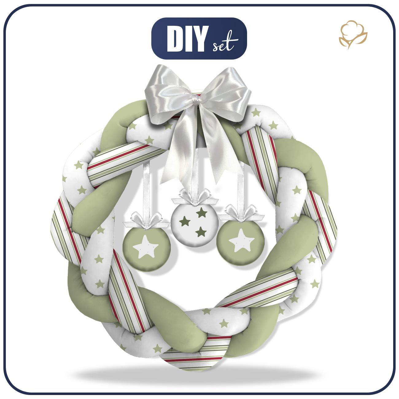 WEIHNACHTSKRANZ - STERNE UND RINGEL - Nähset